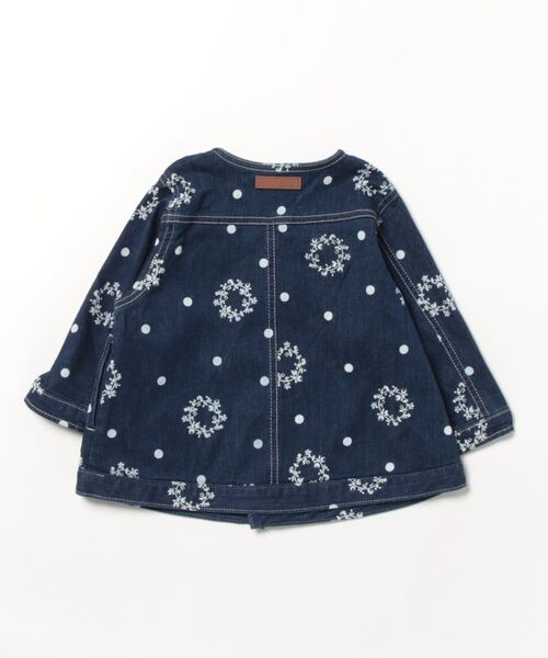 「hakka baby」 「KIDS」デニムジャケット 90cm ネイビー キッズ_画像3