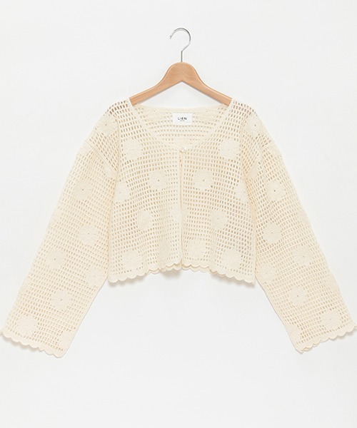 「petit main LIEN」 カーディガン FREE ライトグリーン レディース_画像9