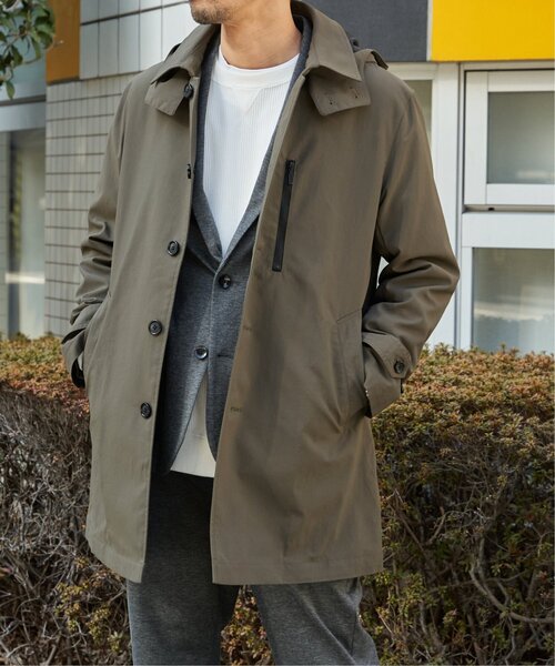 IKKA LOUNGE ステンカラーコート コート 2WAYライナー付きフードステン