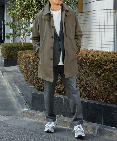 IKKA LOUNGE ステンカラーコート コート 2WAYライナー付きフードステン