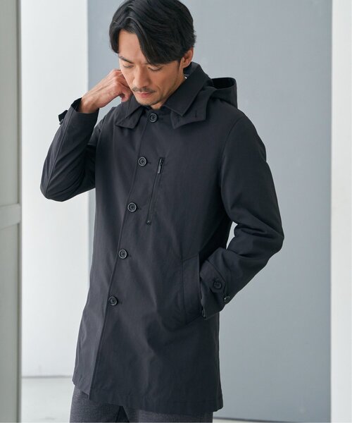 IKKA LOUNGE ステンカラーコート コート 2WAYライナー付きフードステン