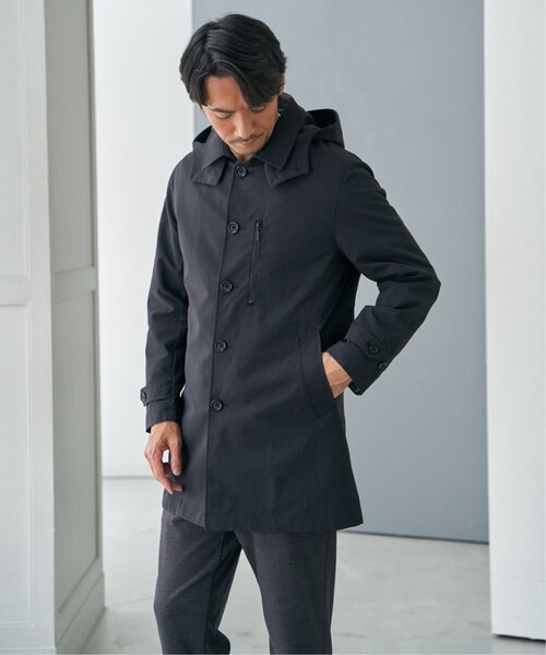 IKKA LOUNGE ステンカラーコート コート 2WAYライナー付きフードステン