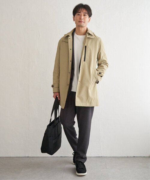 IKKA LOUNGE トレンチコート コート 2WAYライナー付きフードステン