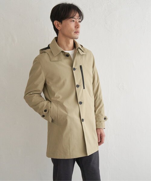IKKA LOUNGE トレンチコート コート 2WAYライナー付きフードステン