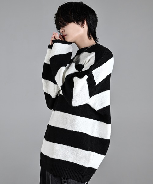 「ADRER」 長袖ニット SMALL グレー メンズ_画像2
