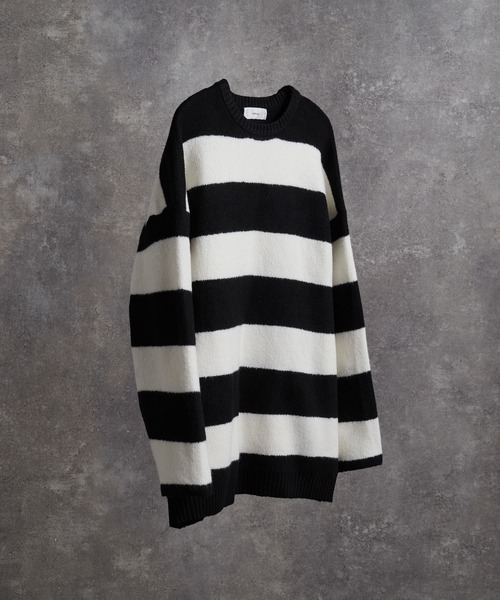 「ADRER」 長袖ニット SMALL グレー メンズ_画像5