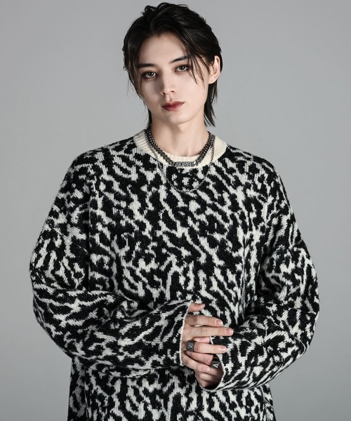 「ADRER」 長袖ニット SMALL グレー メンズ_画像9