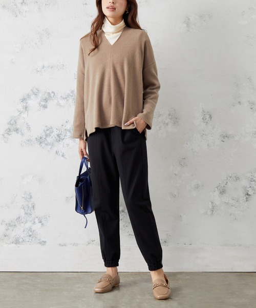 「Tuche」 イージーパンツ LARGE グレー レディース_画像2