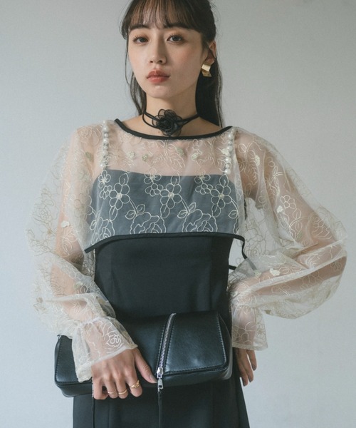 「VANNIE U」 キャミソールワンピース FREE ブラック レディース_画像3