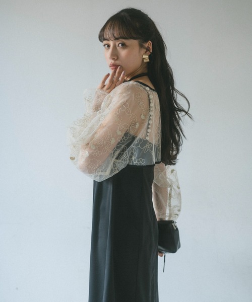 「VANNIE U」 キャミソールワンピース FREE ブラック レディース_画像5