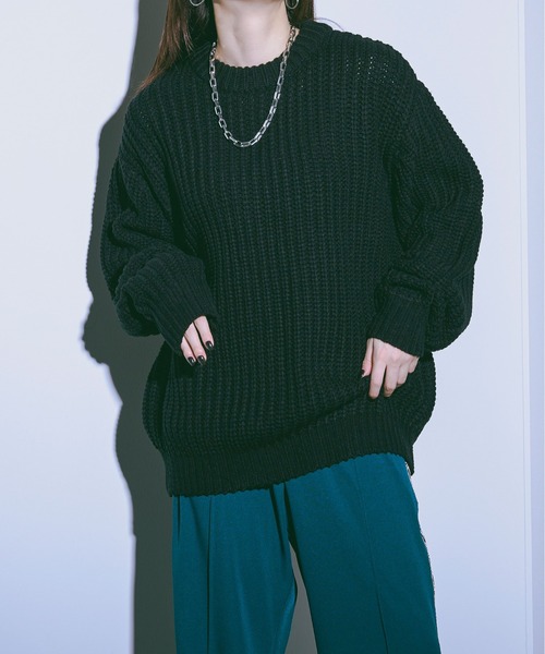 「Ellno Loset」 長袖ニット LARGE ブラック メンズ_画像2