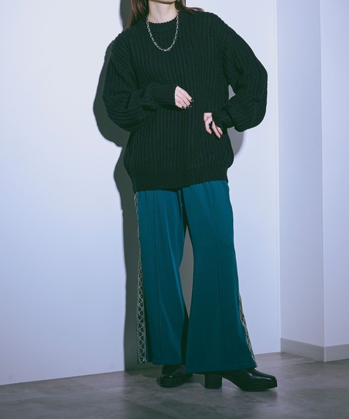 「Ellno Loset」 長袖ニット LARGE ブラック メンズ_画像7