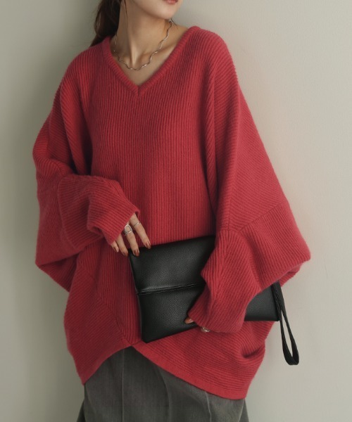 「HUG.U」 長袖ニット FREE ブラック レディース_画像2