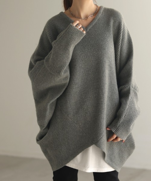 「HUG.U」 長袖ニット FREE ブラック レディース_画像7