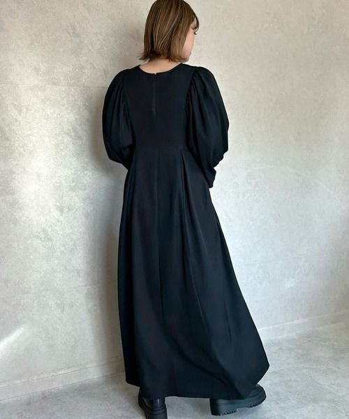 「ECRIRE」 長袖ワンピース M ブラック レディース_画像4