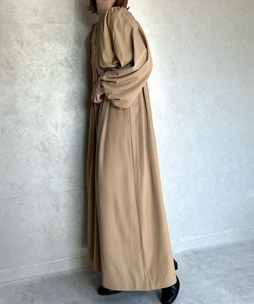 「ECRIRE」 長袖ワンピース M ブラック レディース_画像7