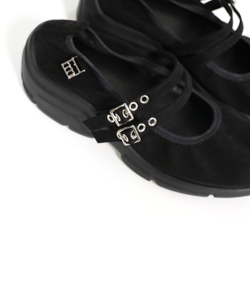 「hiamu」 シューズ 25.0cm ブラック レディース_画像3