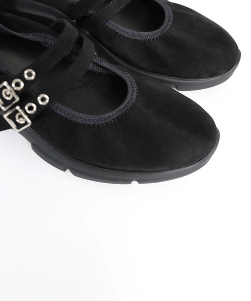 「hiamu」 シューズ 25.0cm ブラック レディース_画像5