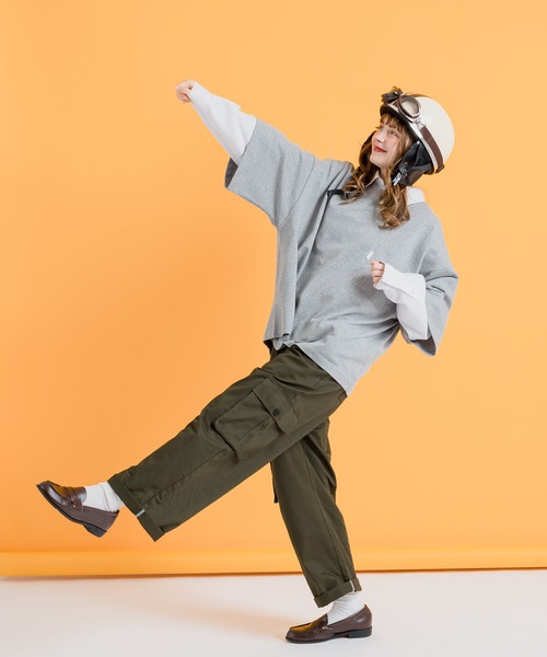 「MUHET」 カーゴパンツ SMALL カーキ レディース_画像2