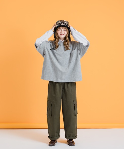 「MUHET」 カーゴパンツ SMALL カーキ レディース_画像3