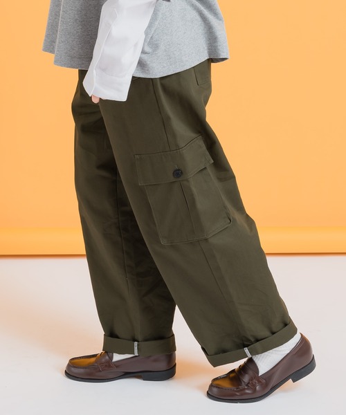 「MUHET」 カーゴパンツ SMALL カーキ レディース_画像6