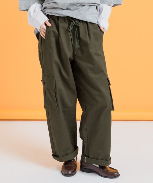 「MUHET」 カーゴパンツ SMALL カーキ レディース_画像8