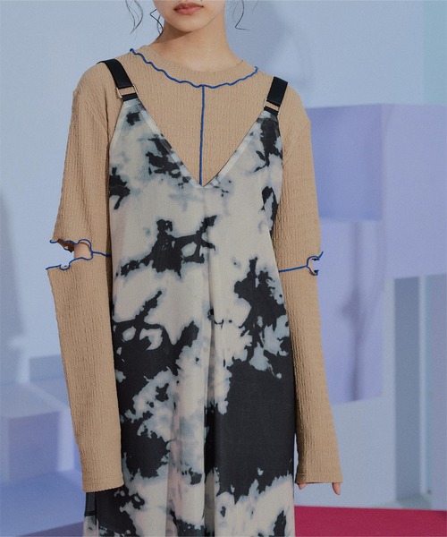 「miette」 サロペットスカート FREE ネイビー レディース_画像3