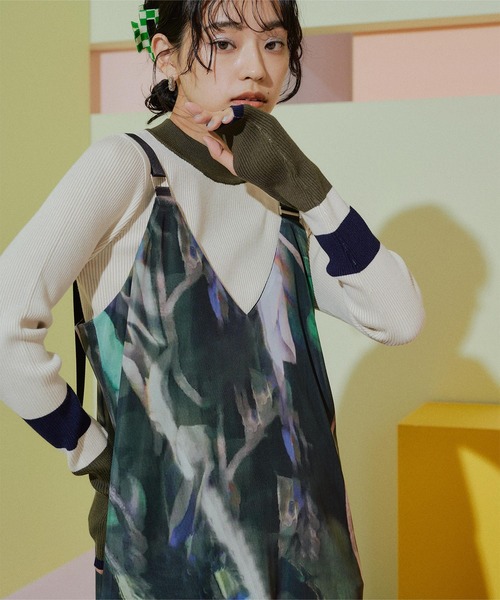 「miette」 サロペットスカート FREE ネイビー レディース_画像4