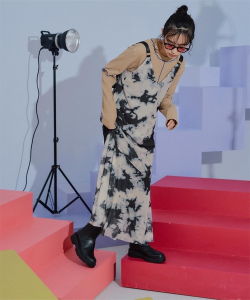 「miette」 サロペットスカート FREE ネイビー レディース_画像5