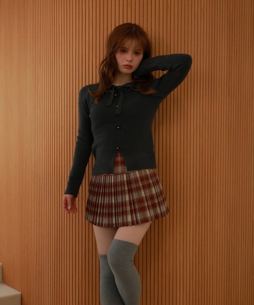 M DOLLY スカート check pleats mirel mini skirt/チェックプリーツ