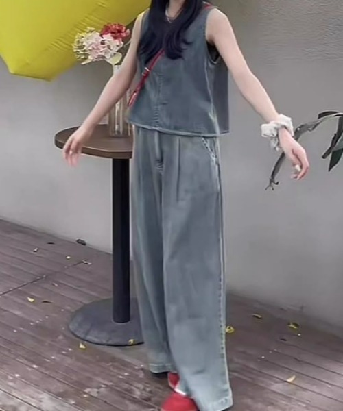 「FAVORITO」 セットアップ L ダークブルー レディース_画像3