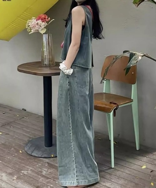 「FAVORITO」 セットアップ L ダークブルー レディース_画像4