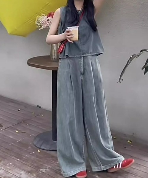 「FAVORITO」 セットアップ L ダークブルー レディース_画像5