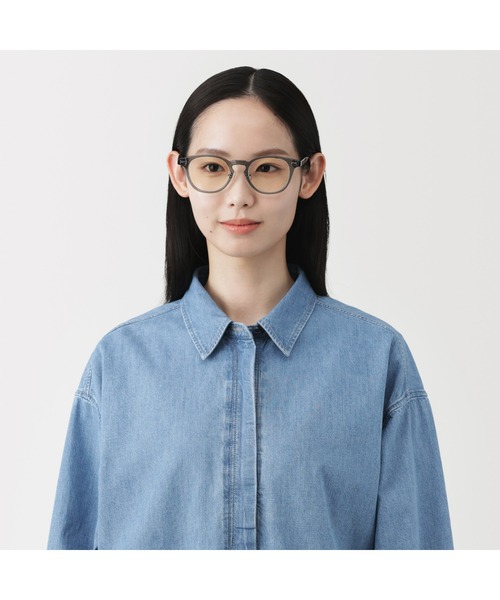 無印良品（MUJI） サングラス UV400 ブルーライト対応 ボストン型