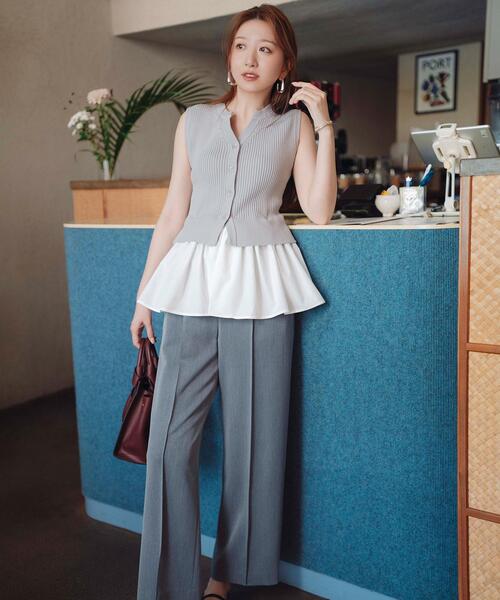 「NATURAL BEAUTY BASIC」 パンツ MEDIUM グレー レディース_画像3