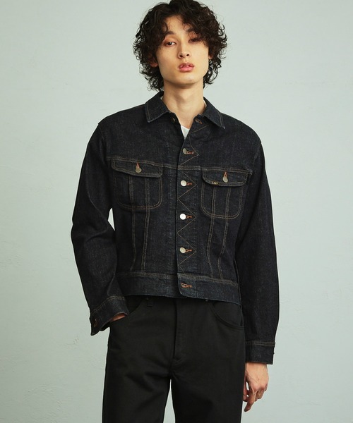 「Lee」 デニムジャケット SMALL ブラック系その他 メンズ_画像4