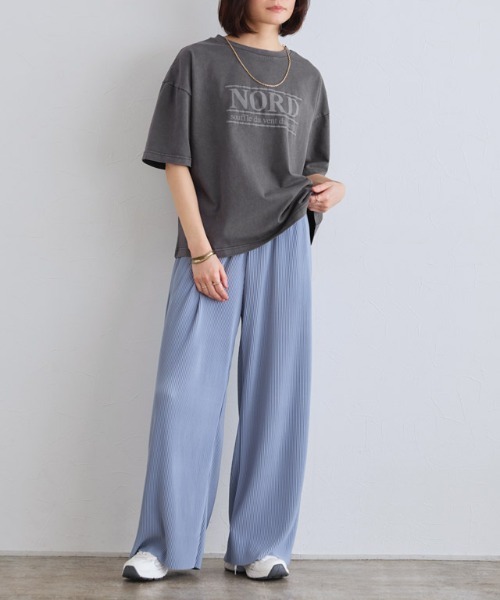 Pierrot（ピエロ） tシャツ 半袖 ピグメント加工オーバーサイズロゴT