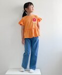 tシャツ フラワーワッペンペプラムモチーフ半袖...の詳細画像5