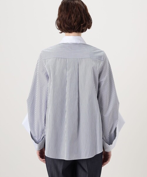 ブラウス シャツ palmer//harding Intention ストライプ シャツ レディースの画像