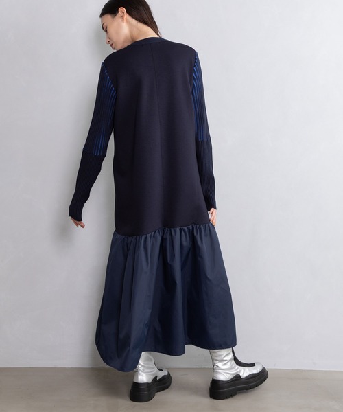 「MARECHAL TERRE」 長袖ワンピース MEDIUM ネイビー レディースの画像