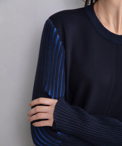 「MARECHAL TERRE」 長袖ワンピース MEDIUM ネイビー レディースの画像