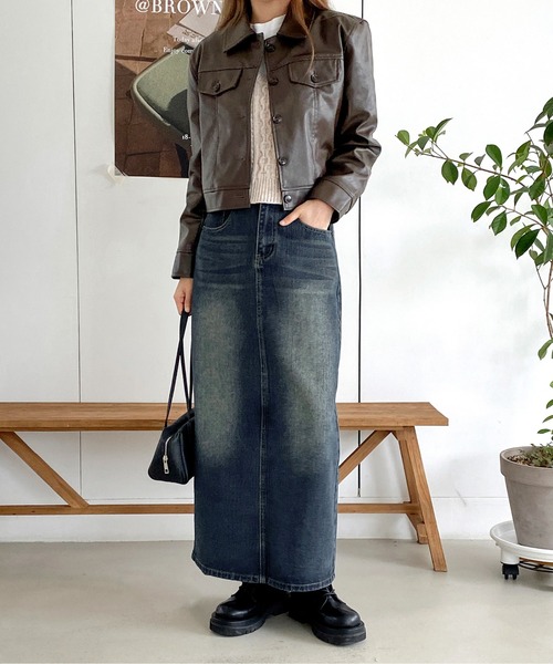 「by muni:r」 デニムスカート SMALL ブルー レディース_画像4