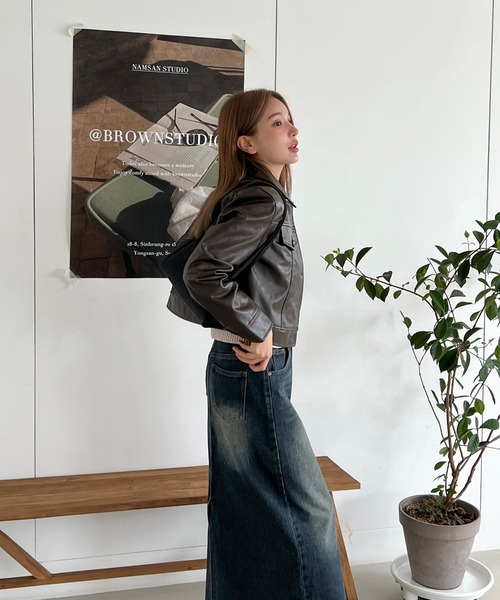 「by muni:r」 デニムスカート SMALL ブルー レディース_画像6
