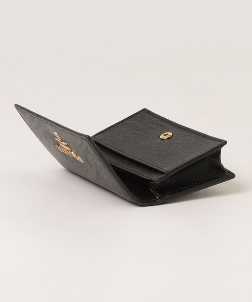 ■美品■　プラダ  カード ケース 財布 サフィアーノ ブラック 【110221】 PRADA - □美品□ プラダ コイン カード ケース 財布 サフィアーノ
