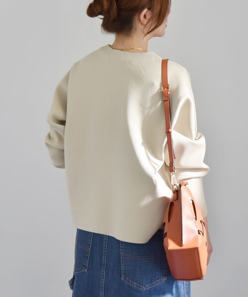 「quaranciel」 ノーカラージャケット ONE SIZE ベージュ レディース_画像9