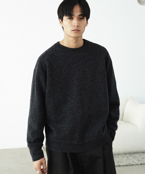 「WYM LIDNM」 長袖ニット M グレー メンズ_画像6