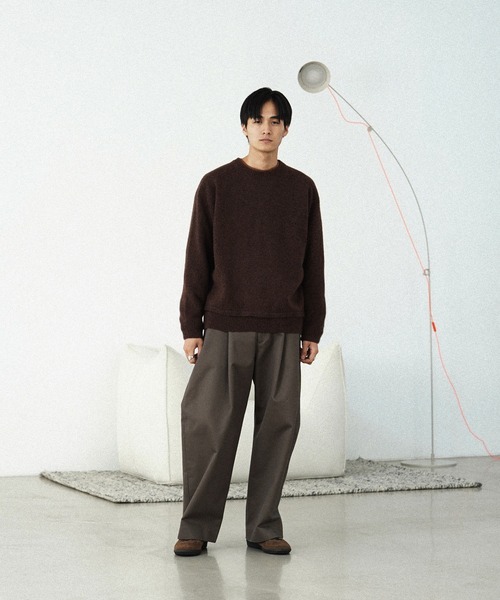 「WYM LIDNM」 長袖ニット M グレー メンズ_画像9
