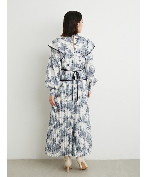 「LILY BROWN」 長袖ワンピース 0 ブルー レディース_画像4