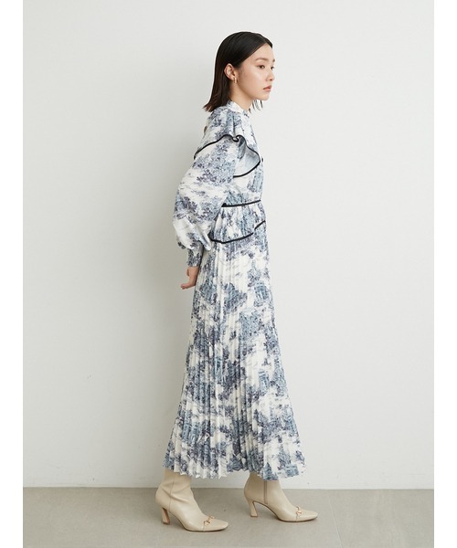 「LILY BROWN」 長袖ワンピース 0 ブルー レディース_画像5