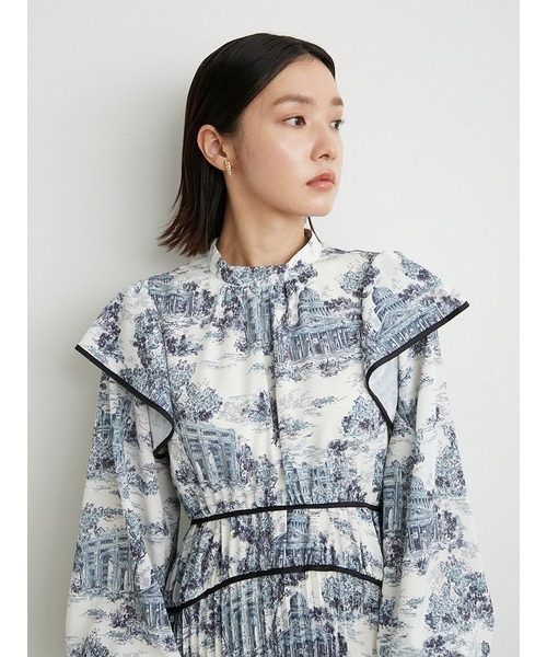 「LILY BROWN」 長袖ワンピース 0 ブルー レディース_画像6